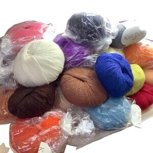 Knit Picks 100% Peruvian Wool Yarn Lot 30 Skeins-15 NWT-15 Used - Asst Colors